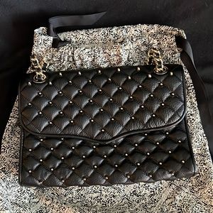 Rebecca minkoff quilted mini affair with studs crossbody bag.